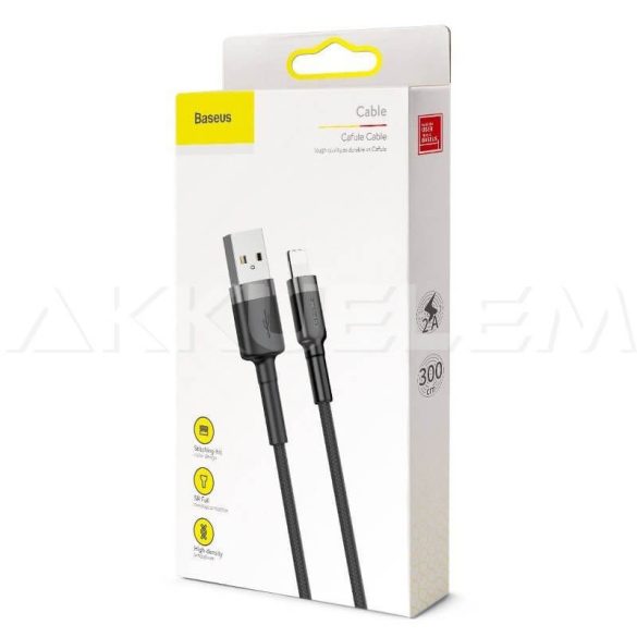 Baseus USB/iPhone Lightning kábel 3m 2A fekete