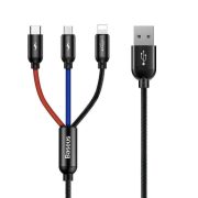   Baseus USB / USB-C / Lightning / microUSB 3in1 kábel USB 3,5A 1,2m