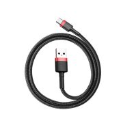 Baseus USB/USB-C kábel 2A 3m fekete textil