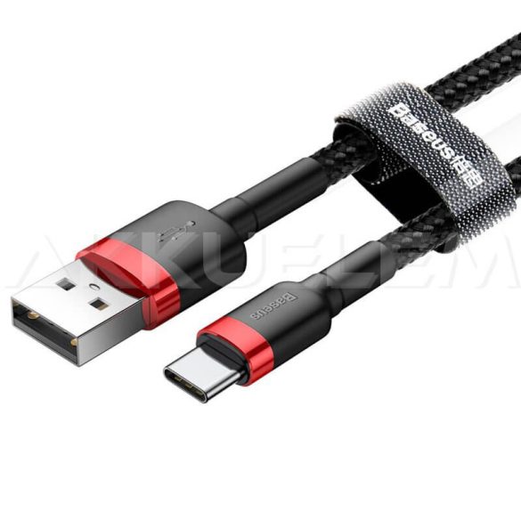 Baseus USB/USB-C kábel 2A 3m fekete textil