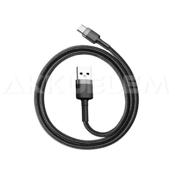 Baseus USB/USB-C kábel 3A 3m fekete textil