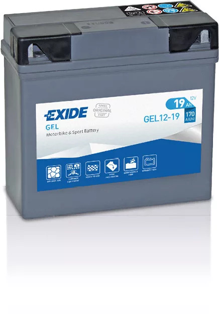 Exide 12V 19Ah 170A GEL12-19 12Y16A-3A/3B motorkerékpár akkumulátor