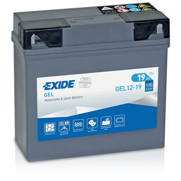 Exide 12V 19Ah 170A GEL12-19 12Y16A-3A/3B motorkerékpár akkumulátor