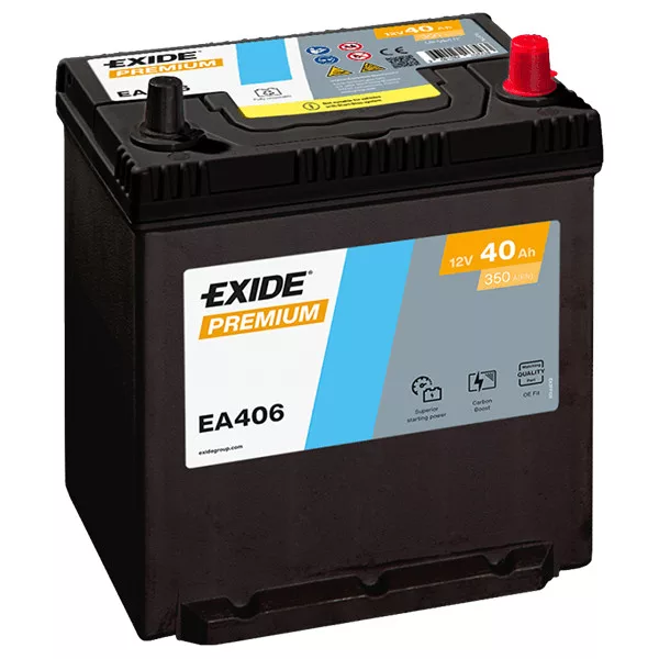   EXIDE Premium EA406 40Ah 350A peremes akkumulátor ASIA JOBB+