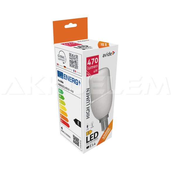 Avide LED Bright Stick izzó T37 4W E14 NW 4000K