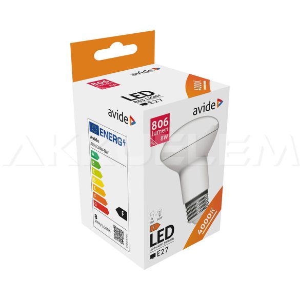 Avide LED R63 8W E27 NW 4000K