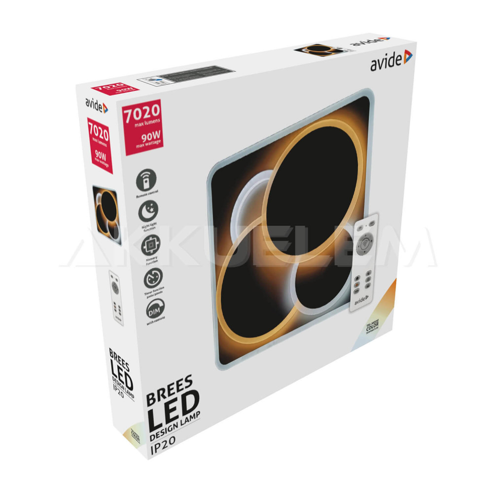 Avide Design BREES mennyezeti lámpa 90W (45+45) RF Távirányítóval