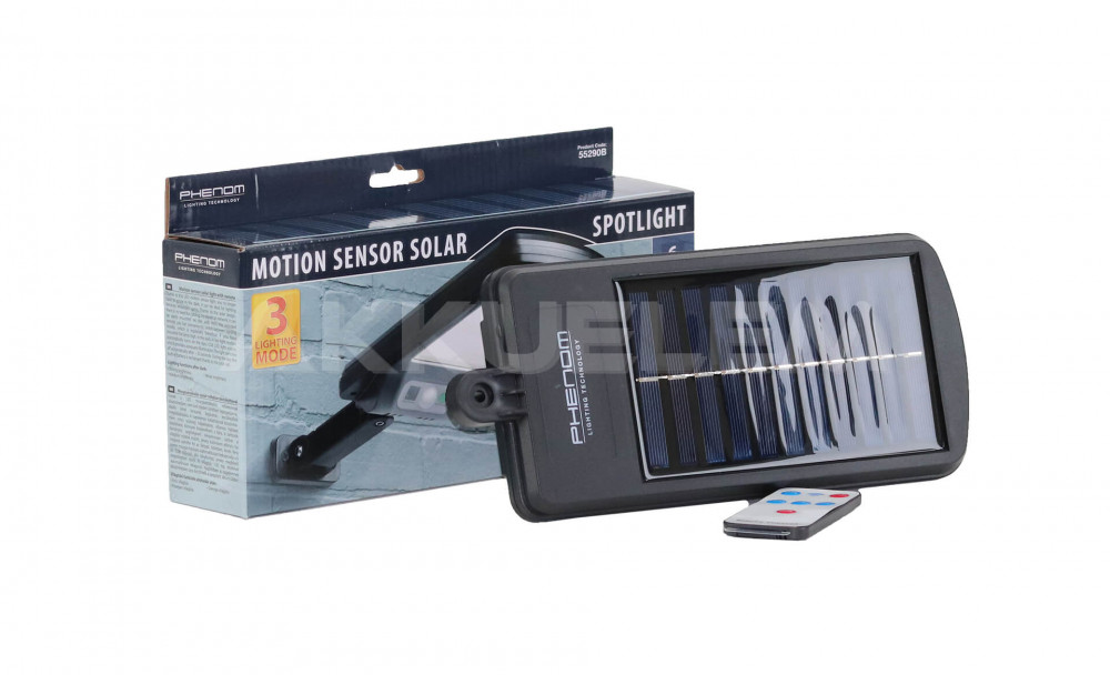 Mozgásérzékelős szolár reflektor távirányítóval 6 COB LED 5W 300lum
