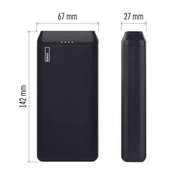 Alpha 20000mAh 10W USB-C külső akkumulátor  fekete B0527B