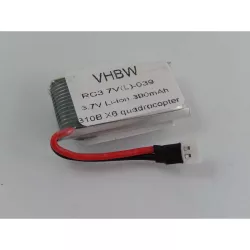   Drón utángyártott akkumulátor Top Selling X6 310B Quadrocopter 390mAh 3.7V Li-polymer
