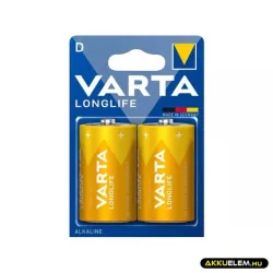 Varta Longlife LR20 D elem sárga 2db/csomag (ár/csomag)