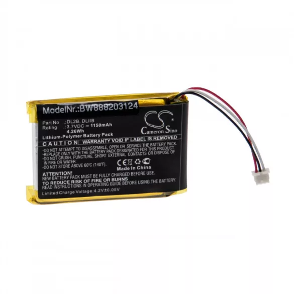 Utángyártott 3GEN DL2B DLIIB 1150mAh 3.7V Li-polymer orvosi eszköz akkumulátor - VHBW