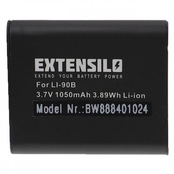 Utángyártott Olympus Li-90B Li-92B 1050mAh 3.7V Li-ion kamera akkumulátor