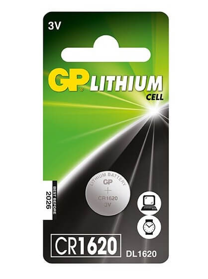 GP CR 1620 3V lítium gombelem