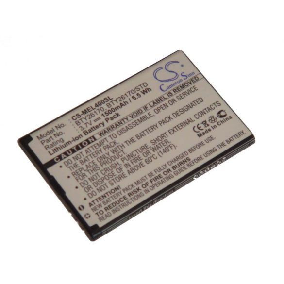 Utángyártott mobiltelefon akkumulátor Elson BTY26170 1700mAh 3.7V Li-ion