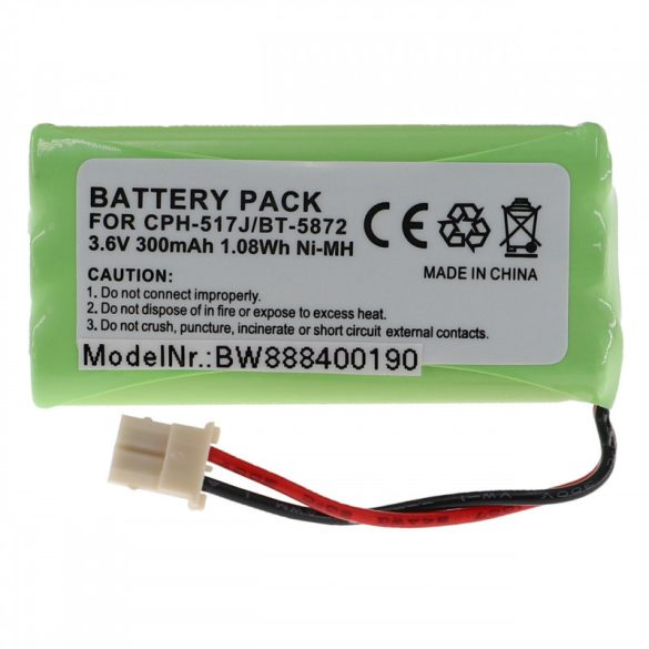 Utángyártott 89-1333-01-00BT5632BT5872CPH-517J 300mAh 3.6V Ni-MH vonalas telefon akkumulátor