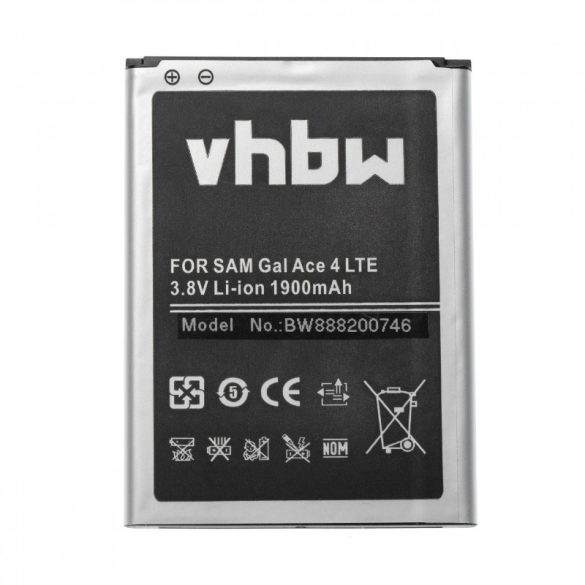 Utángyártott mobiltelefon akkumulátor Samsung EB-BG357BBE (HK) 1900mAh 3.8V Li-ion
