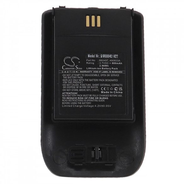 Utángyártott Ascom 490933A660497 800mAh 3.7V Li-ion vonalas telefon akkumulátor