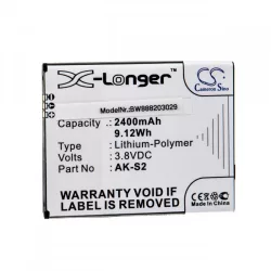   Utángyártott mobiltelefon akkumulátor Emporia AK-S2 2400mAh 3.8V Li-polymer - VHBW