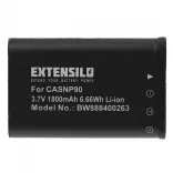 Utángyártott Casio NP-90 NP-90DBA 1800mAh 3.7V Li-ion kamera akkumulátor - VHBW