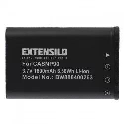   Utángyártott Casio NP-90 NP-90DBA 1800mAh 3.7V Li-ion kamera akkumulátor - VHBW