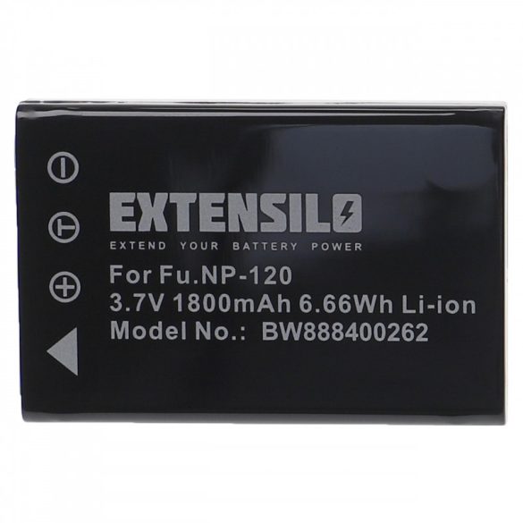 Utángyártott Fujifilm NP-120 1800mAh 3.7V Li-ion kamera akkumulátor