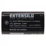 Utángyártott Kodak Klic-8000 RB50 1600mAh 3.6V Li-ion kamera akkumulátor - VHBW