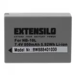 Utángyártott Canon NB-10L 800mAh 7.4V Li-ion kamera akkumulátor - VHBW