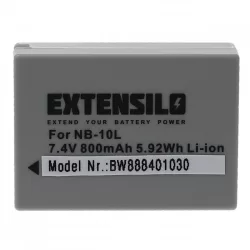   Utángyártott Canon NB-10L 800mAh 7.4V Li-ion kamera akkumulátor - VHBW