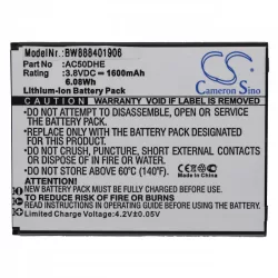   Utángyártott mobiltelefon akkumulátor Archos AC50DHE 1600mAh 3.8V Li-ion