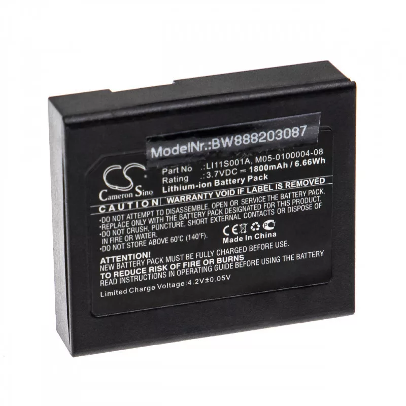   Utángyártott Mindray 022-000008-00 LI11S001A 1800mAh 3.7V Li-ion orvosi eszköz akkumulátor