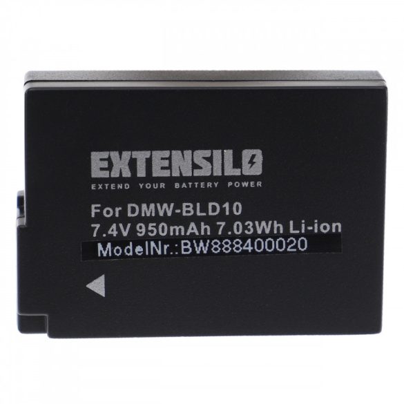 Utángyártott Panasonic DMW-BLD10 DMW-BLD10E DMW-BLD10PP 950mAh 7.4V Li-ion kamera akkumulátor