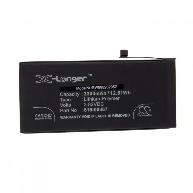 Mobiltelefon utángyártott akkumulátor Apple 616-00367 3300mAh 3.82V Li-polymer Mobiltelefon utángyártott akkumulátor Apple 616-00367 3300mAh 3.82V Li-polymer