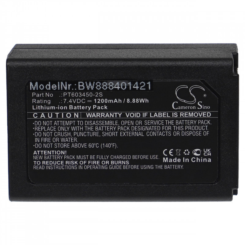 Utángyártott CEM PT603450-2S 1200mAh 7.4V Li-ion mérőeszköz akkumulátor