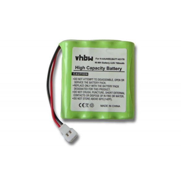 Utángyártott Philips H-AAA600 700mAh 4.8V NiMH babafigyelő akkumulátor
