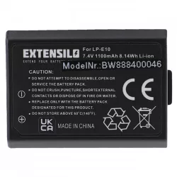  Utángyártott Canon LP-E10 1100mAh 7.4V Li-ion kamera akkumulátor - VHBW