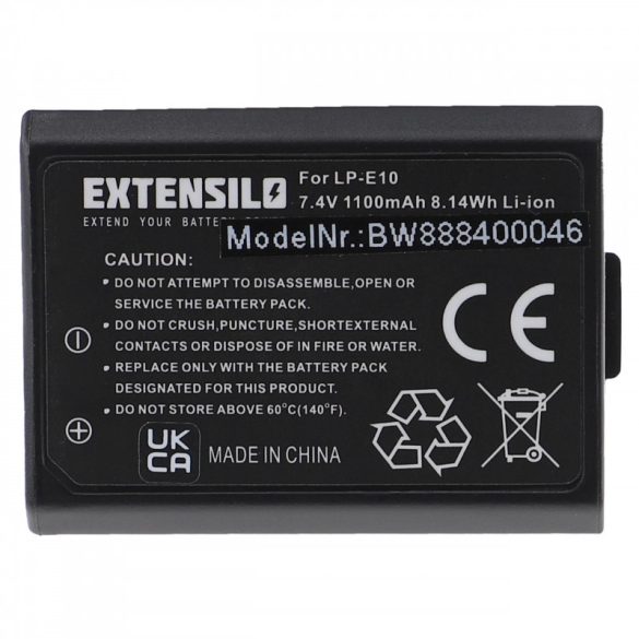 Utángyártott Canon LP-E10 1100mAh 7.4V Li-ion kamera akkumulátor