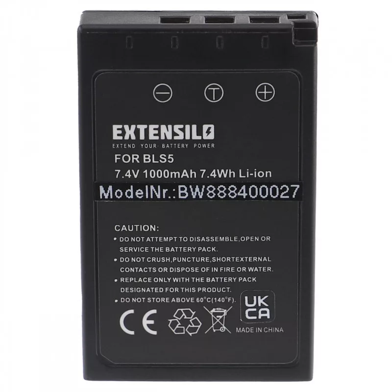 Utángyártott Olympus BLS-5 BLS-50 BLS50 1000mAh 7.4V Li-ion with info chip kamera akkumulátor
