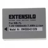 Utángyártott Canon NB-7L 1000mAh 7.4V Li-ion kamera akkumulátor - VHBW