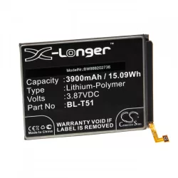   Utángyártott mobiltelefon akkumulátor LG BL-T51 EAC64788701 3900mAh 3.87V Li-polymer - VHBW