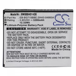  Utángyártott mobiltelefon akkumulátor Samsung EB-BG715BBE GH43-04993A 3200mAh 3.85V Li-polymer