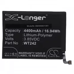   Utángyártott mobiltelefon akkumulátor Nokia WT242 4400mAh 3.85V Li-polymer - VHBW