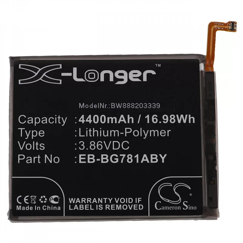 Utángyártott mobiltelefon akkumulátor Samsung EB-BG781ABE EB-BG781ABU 4400mAh 3.86V Li-polymer