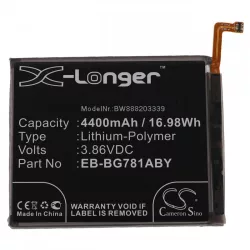   Utángyártott mobiltelefon akkumulátor Samsung EB-BG781ABE EB-BG781ABU 4400mAh 3.86V Li-polymer