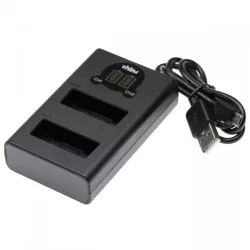   Két csatornás utángyártott akkutöltő USB akkutöltő Olympus akkukhoz PS-BLS5