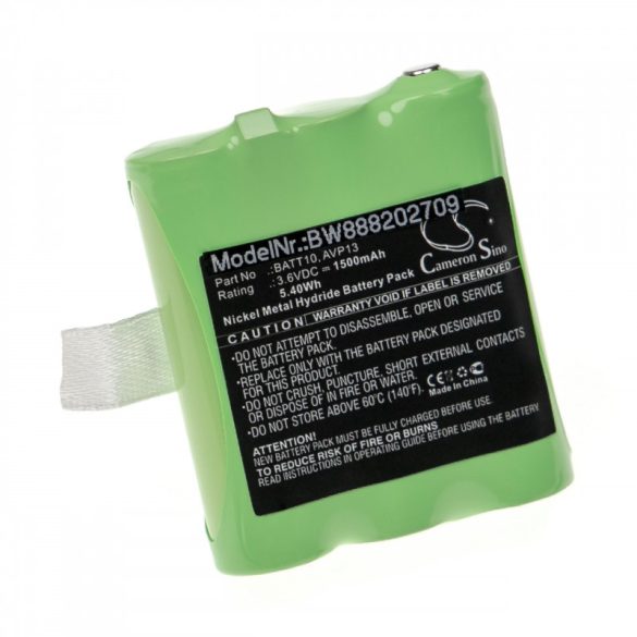 Utángyártott Midland AVP13 BATT10 1500mAh 3.6V NiMH rádió akkumulátor