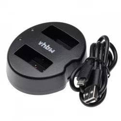   Két csatornás utángyártott akkutöltő USB akkutöltő Canon akkuhoz LP-E17