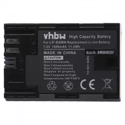   Utángyártott Canon LP-E6 LP-E6NH 1600mAh 7.2V Li-ion kamera akkumulátor - VHBW