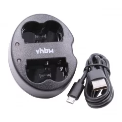   Két csatornás utángyártott akkutöltő USB akkutöltő Canon akkuhoz BP-511