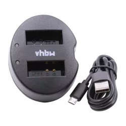   Két csatornás utángyártott akkutöltő USB akkutöltő Canon akkuhoz LP-E12